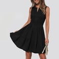 thumbnail image 5 of Admvng Dress for Women Smocked Waist Sleeveless V Neck Casual Summer Comfortable All Occasion Dresses, 5 of 9