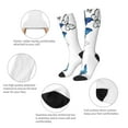 thumbnail image 6 of Fotbe Blue Flying Butterflies print Women's Men's Novelty Crew Socks Cotton Socks Knee High Socks for Walking,Running,Nurses,Pregnancy, 6 of 9