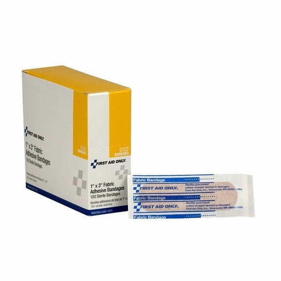 Fabric Bandages, 1" x 3", 100/Box