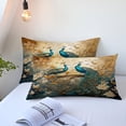 thumbnail image 4 of Juego de Cama Funda Nórdica Azul Pavo Real Beatuiful Animales Pluma Edredón, 4 of 6