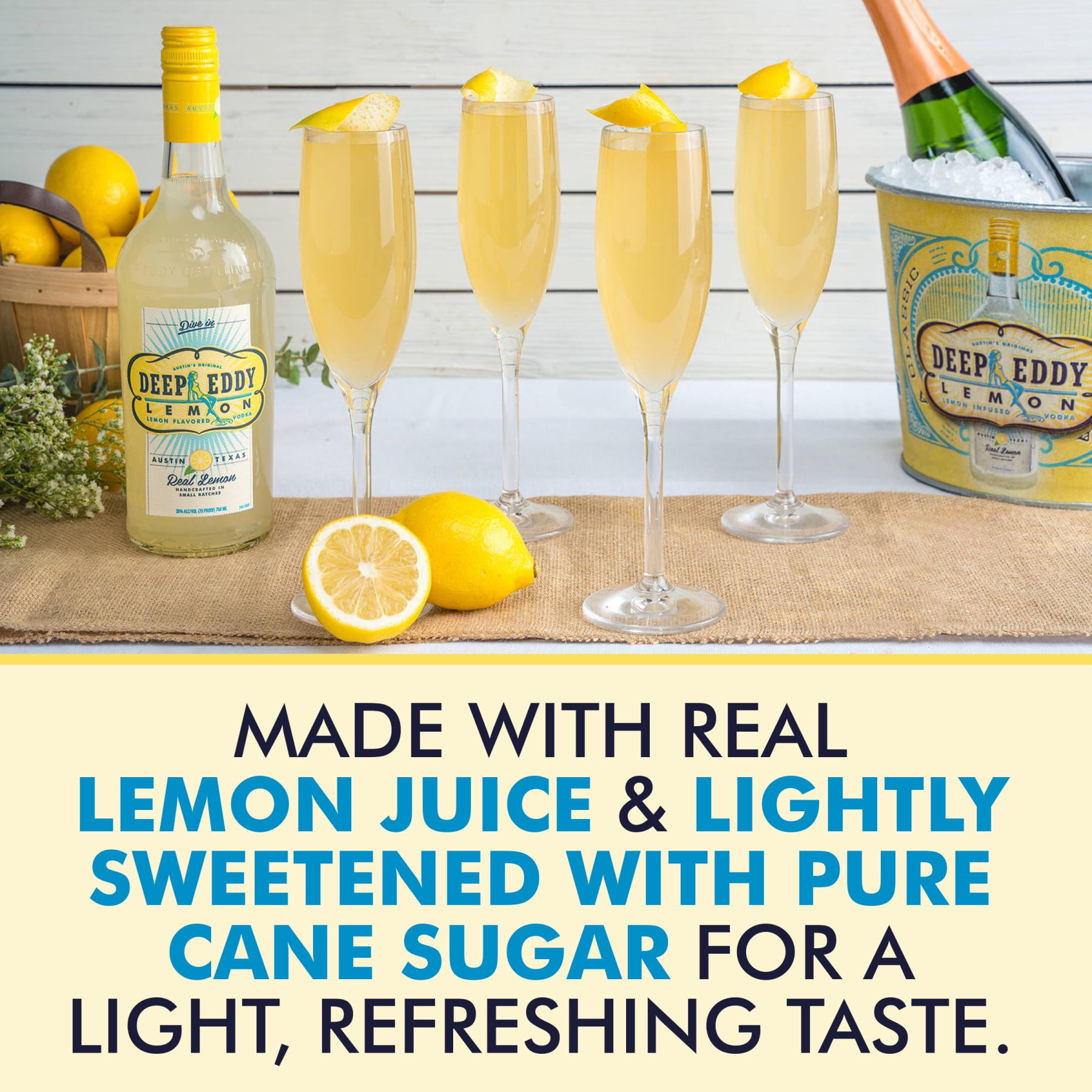 Deep Eddy Lemon Flavored Vodka, 1.75 L Bottle, 35% ABV