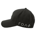 thumbnail image 3 of Phi Tee Golf Men's Hook and Loop Adjustable Golf Hat, Black, 3 of 3
