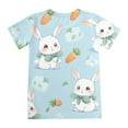 thumbnail image 6 of Easter Outfits for Boys Short Sleeve Funny Bunny Suit Easter Egg Shirt Holyweek Shirts Casual Crewneck Tops Shorts 2 PC Sets Children Clothes Light Blue 6-7 Years, 6 of 7