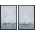 thumbnail image 2 of IDEA4WALL Framed Canvas Print Wall Art Set of 2 Watercolor Pastel Duotone Blue Landscape Abstract Modern Art Decorative Contemporary Artwork for Bedroom, Office, Hotel - 16"x24"x2 Panels Black, 2 of 5