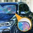 thumbnail image 3 of Yayeee Car Windshield Sun Shade Universal Fit Front Visor Protector, Neon Starfish Pattern, 3 of 8