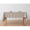 thumbnail image 3 of Fennco Styles Classic Everyday Design Solid Color Tablecloth 56" W X 72" L - Natural Rectangular Table Cover for Home Décor, Dining Table, Banquet, Family Gatherings, and Special Occasions, 3 of 3