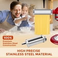 thumbnail image 5 of Pasta Maker Attachment for KitchenAid Stand Mixer, Wide Noodle Press & Pasta Extruder Set with Spaghetti Cutter, Non-Roller Design Compatible with All KitchenAid Stand Mixers, 5 of 5