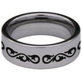 thumbnail image 4 of Tribal Cross Tungsten Carbide Ring, 4 of 9