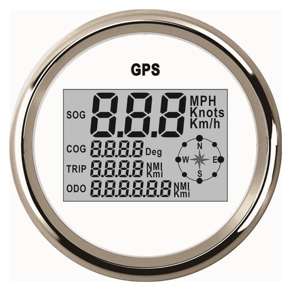 85mm Digital GPS Speedometer 0-999 Km/h Knots MPH Odometer Gauge For Car Truck Marine Yacht 9-32V With Red Backlight