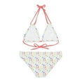 thumbnail image 3 of Colorful Polka Dots Strappy Swimsuit Bikini Set-Beach Pool Wear-Jacuzzi, 3 of 8