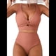 thumbnail image 1 of Conjuntos de Bikini Texturizados para Mujer, Trajes de Baño con Parte Superior y Cintura Alta. Rosa L, 1 of 8