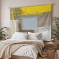 thumbnail image 3 of Yellow Brown Tapestry for Bedroom Wall Hanging Tapestry, Abstract Blue White Vintage Oil Painting Ceiling Backdrop Tapestries Poster Blanket Wall Decor for Teens Room Living Room Dorm 55" x 73", 3 of 8