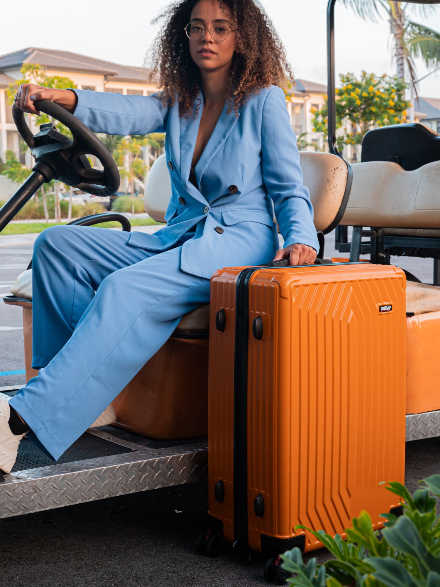DUKAP Stratos 3-Piece Hardside Lightweight Luggage Sets with Wheels Handle Trolley, (20"/24"/28"), Terracota