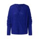 thumbnail image 2 of Gibobby Suéter de invierno para mujer Suéter de mujer, de punto acanalado, manga larga, Color sólido, ahuecado, escote en V, ajustado, ropa de otoño(Azul,XG), 2 of 5