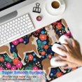 thumbnail image 4 of Long Mouse Pads for Desk,Shiba Inu Dog and Flower Floral Desk Mats on Top Of Desks, Desk Mouse Pad Extra Large with 3mm Non-Slip Base and Stitched Edge for Gaming,Office,Work,Home 35.4"x15.7", 4 of 6