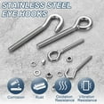 thumbnail image 4 of Uxcell 8 Pcs M8 Eye Hook Bolt, 8.3 Inch Stainless Steel Eye Bolt with Nut, 4 of 6