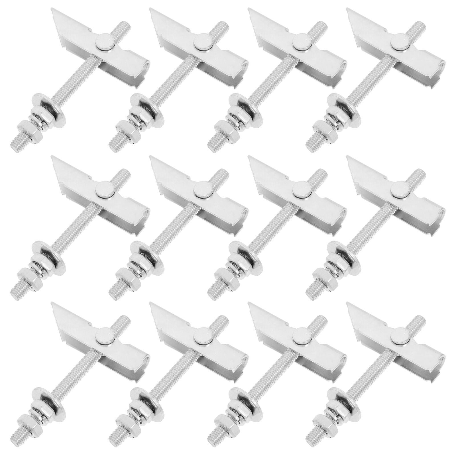 ADDHAT 12Pcs Flexible Toggle Bolt Kit for Drywall and Ceiling Mounting with Steel Anchors