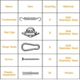 thumbnail image 4 of 80 Pcs Sun Shade Sail Hardware Kit 5 inch 304 Stainless Steel for Rectangular/Square/Triangle Sun Shade Sail Installation Lawn and Garden, Heavy Duty Anti-Rust Sail Shade Hardware Kit B, 4 of 5