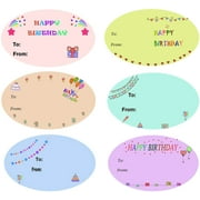 350 Adhesive Happy Birthday Stickers, Present Stickers, 1.5*2 Inch Birthday Label Stickers for Party Supplies Festival