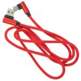 thumbnail image 2 of Shisuyan 1M Right Angle Type-c Cable Braided USB 2.4 A to 90 Degree Data Cable Charger Cord for Universal Phone (Red), 2 of 9
