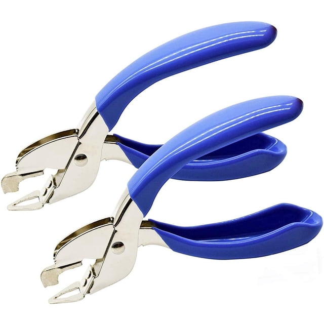 Dedicated Staple Remover, Staples Remover Tool For School Office Family' Paper Work, Efficient Staple Removing With Rubber Handle, 2 Pcs (Blue+Blue)