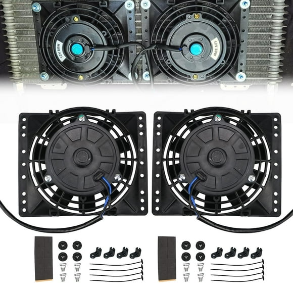 Ventilador eléctrico de enfriamiento PRUNkuar de 6 pulgadas 650CFM 80W 12V CC negro