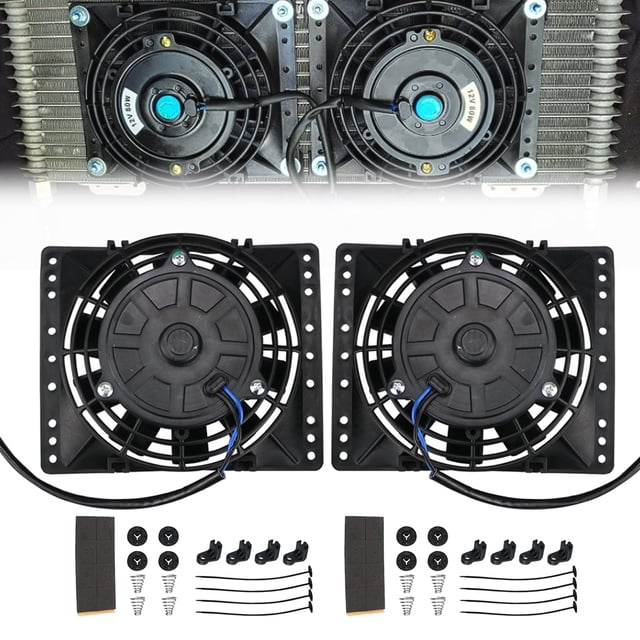 Ventilador eléctrico de enfriamiento PRUNkuar de 6 pulgadas 650CFM 80W 12V CC negro