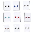thumbnail image 4 of Pendientes falsos Qarigey con clip magnético para hombre y mujer 5 pares blanco transparente, 4 of 6