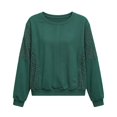 thumbnail image 4 of XIYON Womens Sweatshirts Elegant Crewneck Long Sleeve Sweatshirt Loose Pullover Top Relaxed Fit Fall Outfits, 4 of 5
