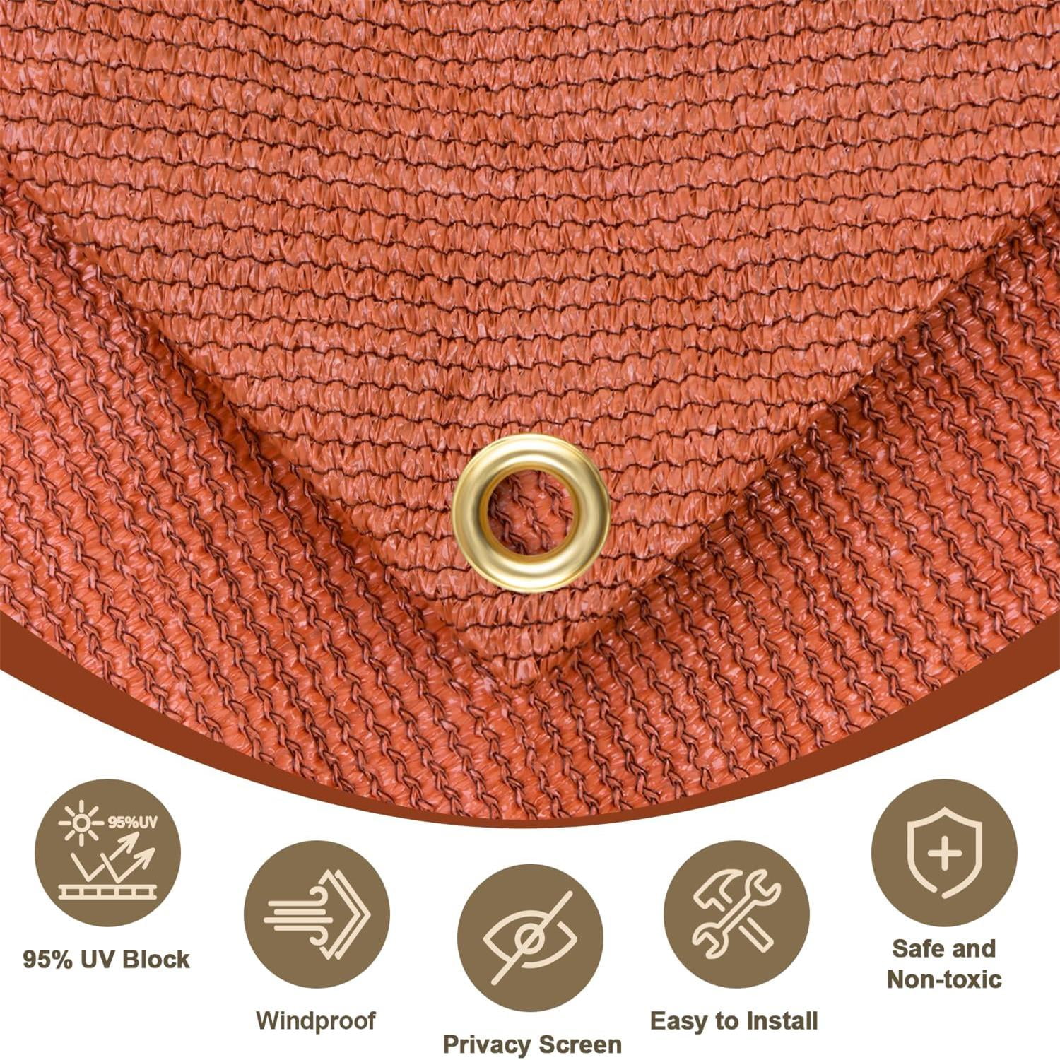LOVE STORY Custom Size 8'x9' Terra Red Sun Shade Cloth with Grommets Pergola Shade Cover 95% UV Protection for Outdoor