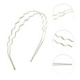 thumbnail image 3 of Unique Bargains 1 Pc Double Row Wave Headbands for Women Rose Gold Tone, 3 of 6