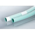 thumbnail image 2 of Plastiflex Fresh Water Hose 101F Non-Heated; 1-3/8 Inch Inside Diameter; 10 Foot Length With Flat Fittings For Cut-To-Length; Polyethylene; For Cold Water Use; White Over FDA Aqua, 2 of 2