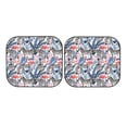 thumbnail image 3 of Uemuo Flamingo And Zebra Printed 2 PCS Car Windshield Sun Shade, Auto Sun Heat and UV Rays Blocker, Foldable Automotive Front Window Sunshade Protector, 3 of 7
