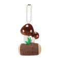 thumbnail image 3 of Lindo pequeño hongo peluche llavero decoración relleno bolso colgante adorno encanto Café Zulema llaveros de peluche, 3 of 8