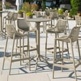 thumbnail image 3 of Compamia Sky 24 inch Round Folding Bar Table in Taupe finish, 3 of 9