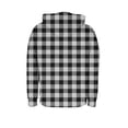 thumbnail image 4 of Fall Flannel Plaid Shirt for Women, Zipper Drawstring Hooded Long Sleeves Jackets, Causal Comfy Daily Blouses with Pockets, 4 of 8