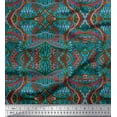thumbnail image 1 of Soimoi Modal Satin Fabric Moroccan Mosaic Printed Fabric 1 Yard 42 Inch Wide, 1 of 3