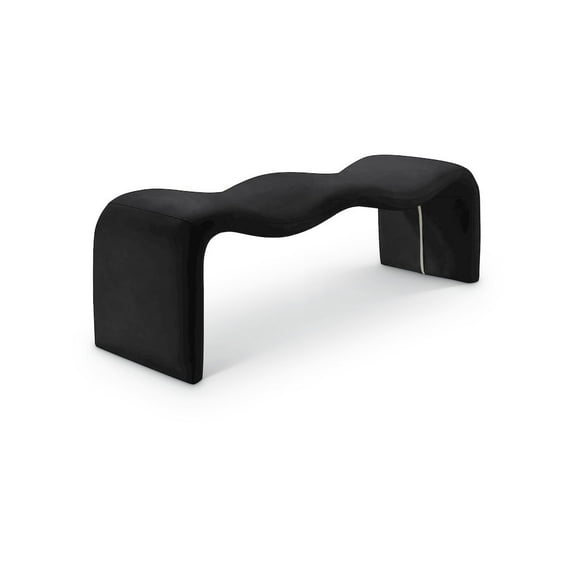 Meridian Furniture Willow Black Vegan Leather Bench