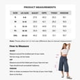 thumbnail image 6 of roswear Women's Capri Jeans Non-Stretch Culottes Pants with Elastic Waist, 6 of 6