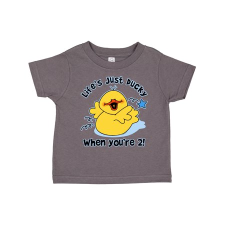 

Inktastic Life s Ducky 2nd Birthday Gift Toddler Boy or Toddler Girl T-Shirt