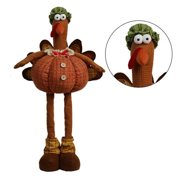 CIYISON Telescopic Leg Turkey Figure Autumn Seasonal Decoration Festival House Layout