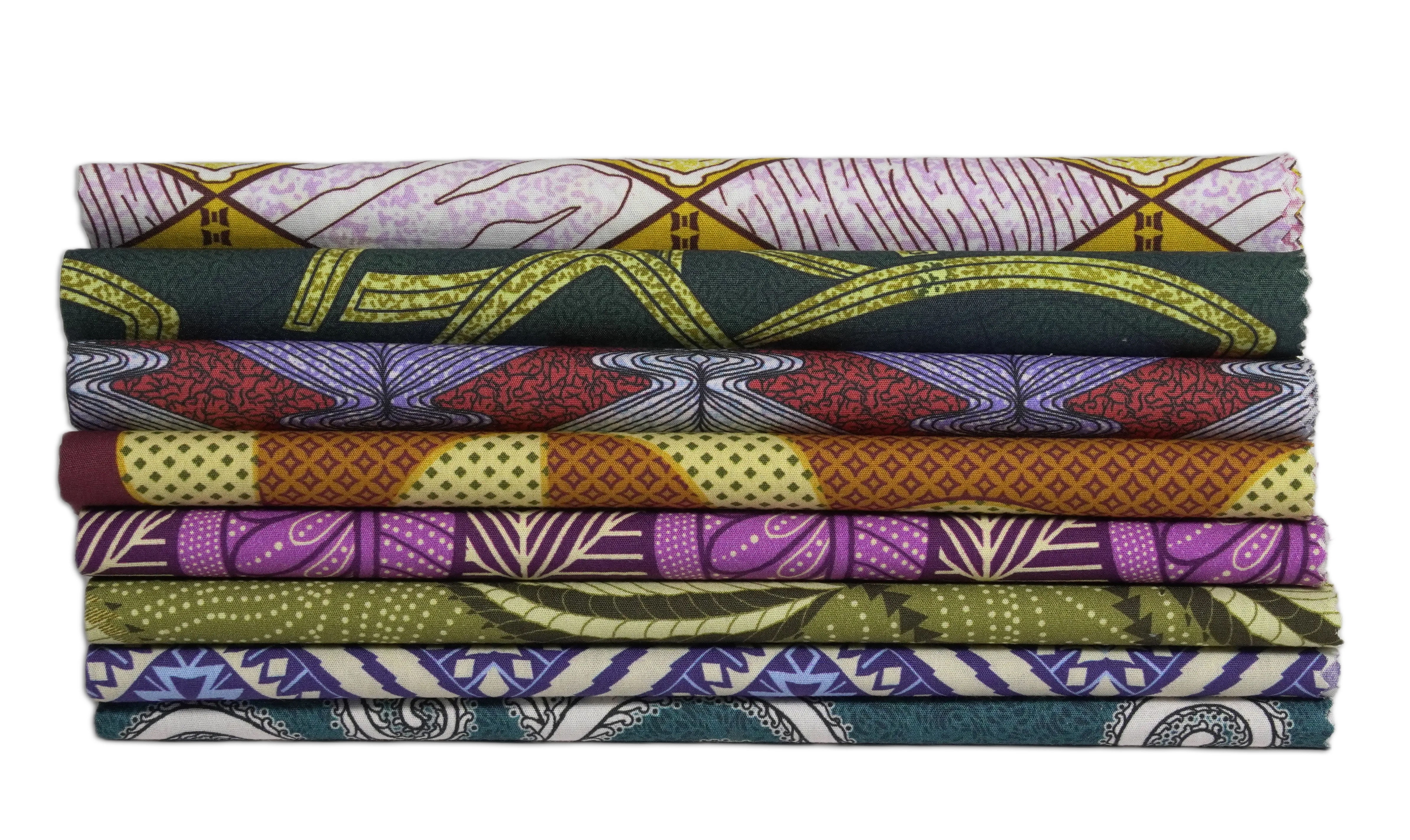 Soimoi 8 Pc Fat Quarter Bundle- African Floral Print 18"x 22" DIY Patchwork- 100% Cotton Pre-Cut Quilting Fabric Multicolor