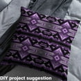 thumbnail image 2 of jejeloiu Boho Bohemian Geometric Fabric by the Yard 1 Yard,Aztec Theme Home Decor Fabric by the Yard,Purple Ancient Lines Sewing Fabric,Microfiber Bedroom Decor, 2 of 6