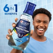 Crest Mouthwash Pro Health Multi-Protection, 6-in-1 benefits, Alcohol Free, Anticavity Fluoride Mouthwash, Contains CPC (cetylpyridinium chloride), Clean Mint, 500 mL ( 16.9 fl oz)