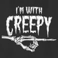 thumbnail image 2 of Women's Lost Gods Halloween I'm With Creepy Graphic Tee Black Large, 2 of 4