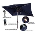 thumbnail image 2 of C-Hopetree 6.5 x 10 ft Rectangular Outdoor Patio Market Table Umbrella with Solar LED Lights, Navy Blue, 2 of 8