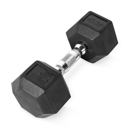 CAP Barbell Rubber Coated Hex Dumbbell, Single