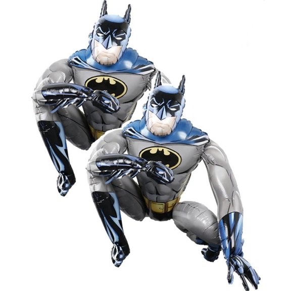 2 Pack Bat Superhero Balloons Airwalker Birthday Decorations 27 Inch