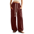 thumbnail image 2 of YanHoo Baggy Boho Harem Pants for Women Elastic Waisted Drawstring Wide Leg Sweatpants Casual Comfy Joggers with Pockets, 2 of 8