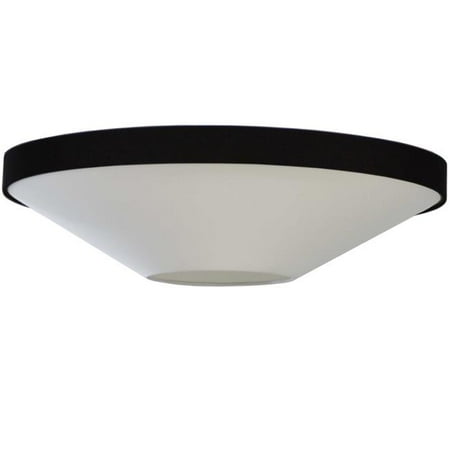 

Dainolite PIA-343FH-MB-BW 4 Light Incandescent Flush Mount Matte Black with Black & White Shade